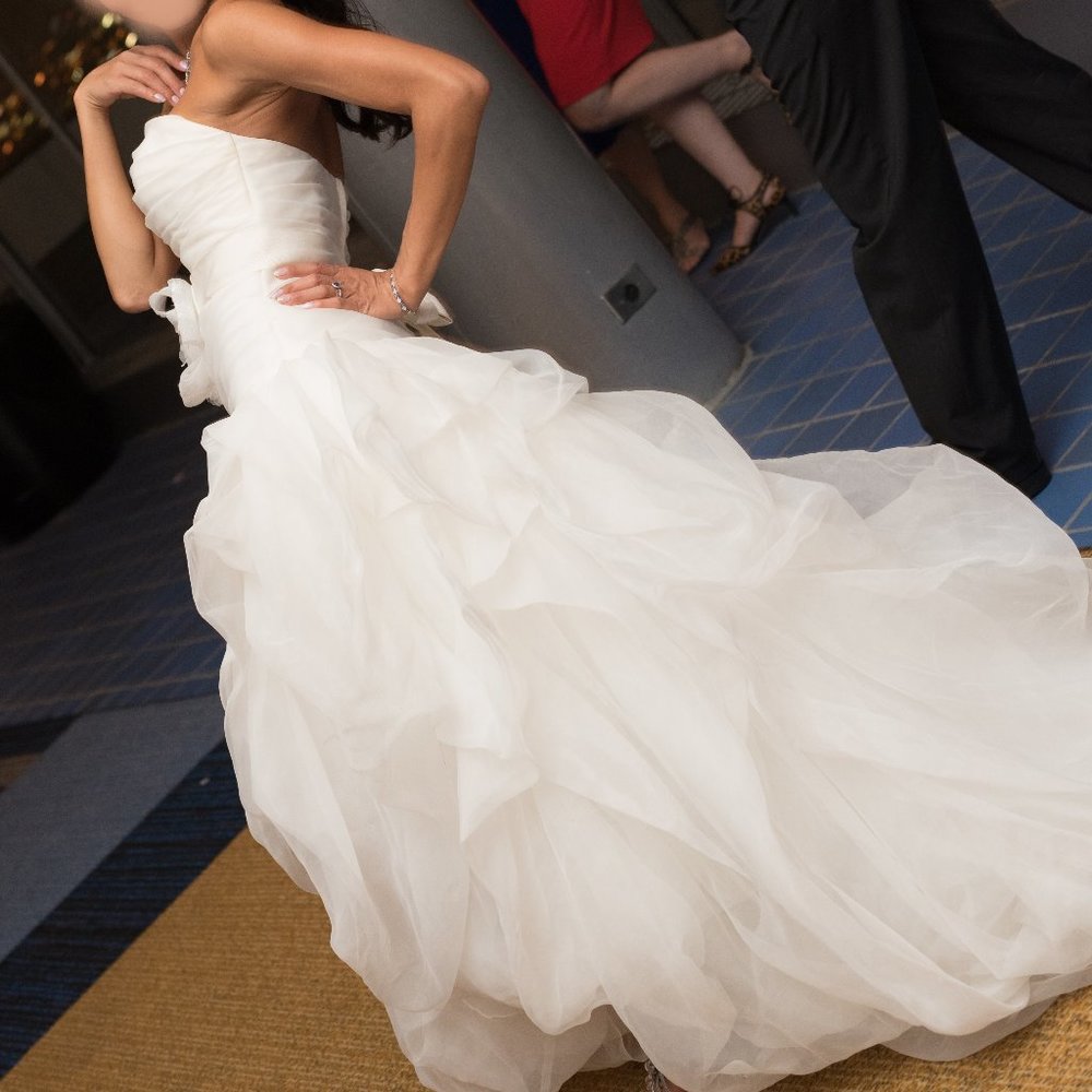Ruched High-Low Wedding Dress